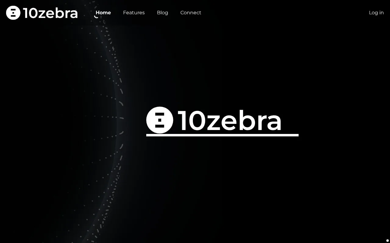 Screenshot of the 10z homepage