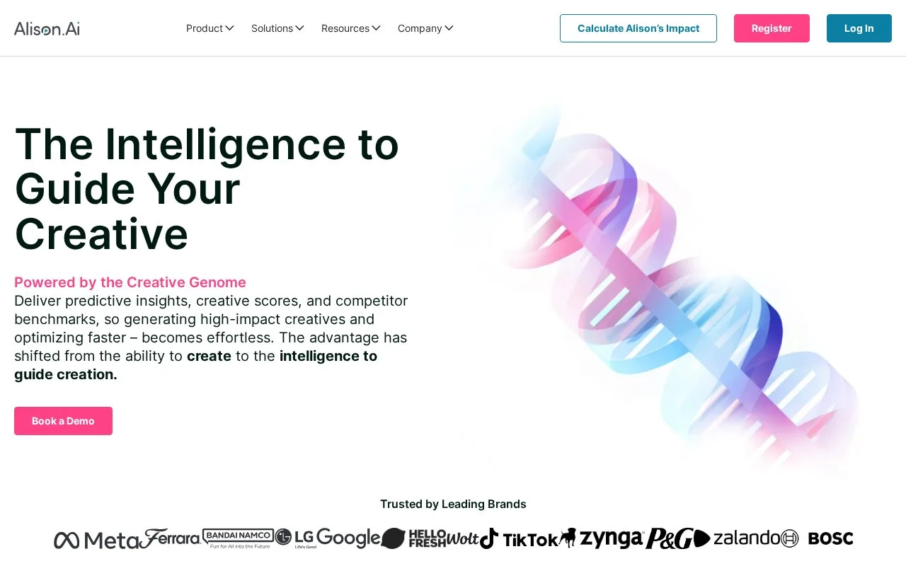 Screenshot of the Alison.ai homepage
