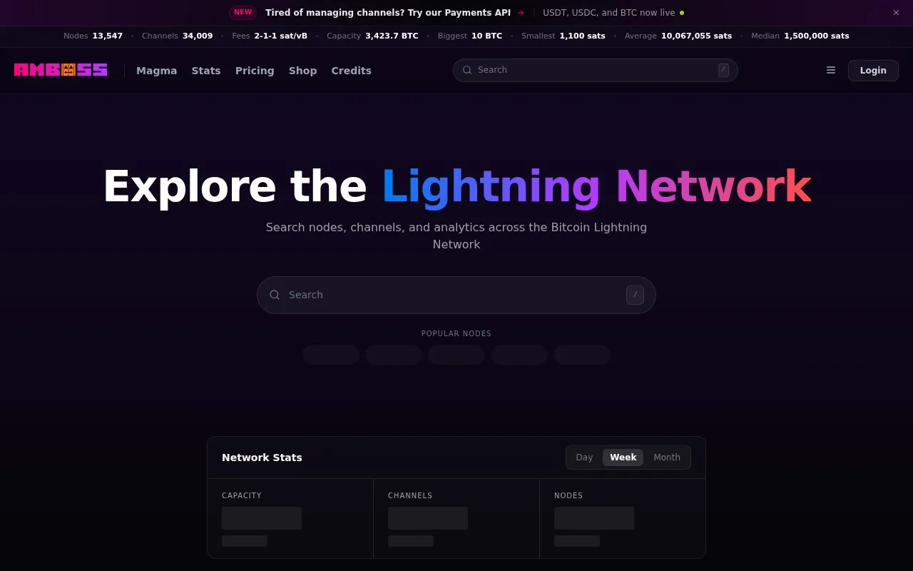 Screenshot of the Amboss homepage