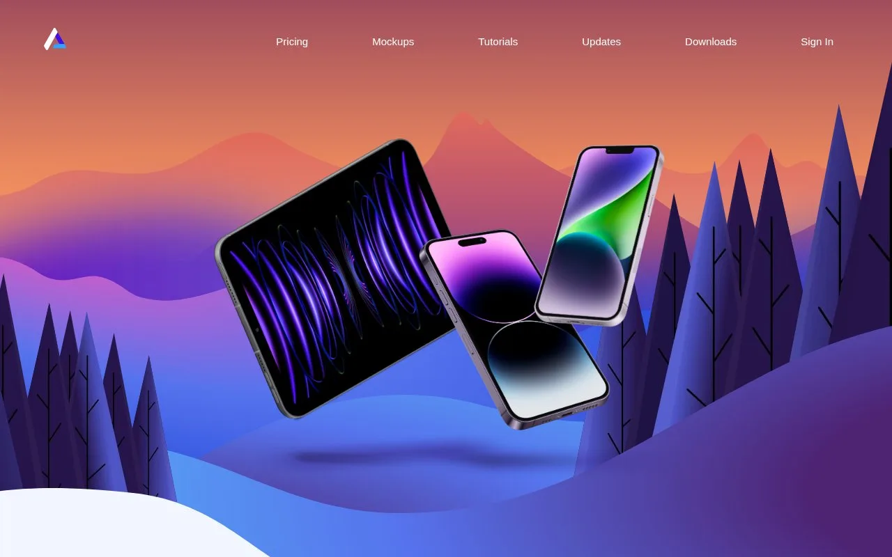 Screenshot of the Angle homepage