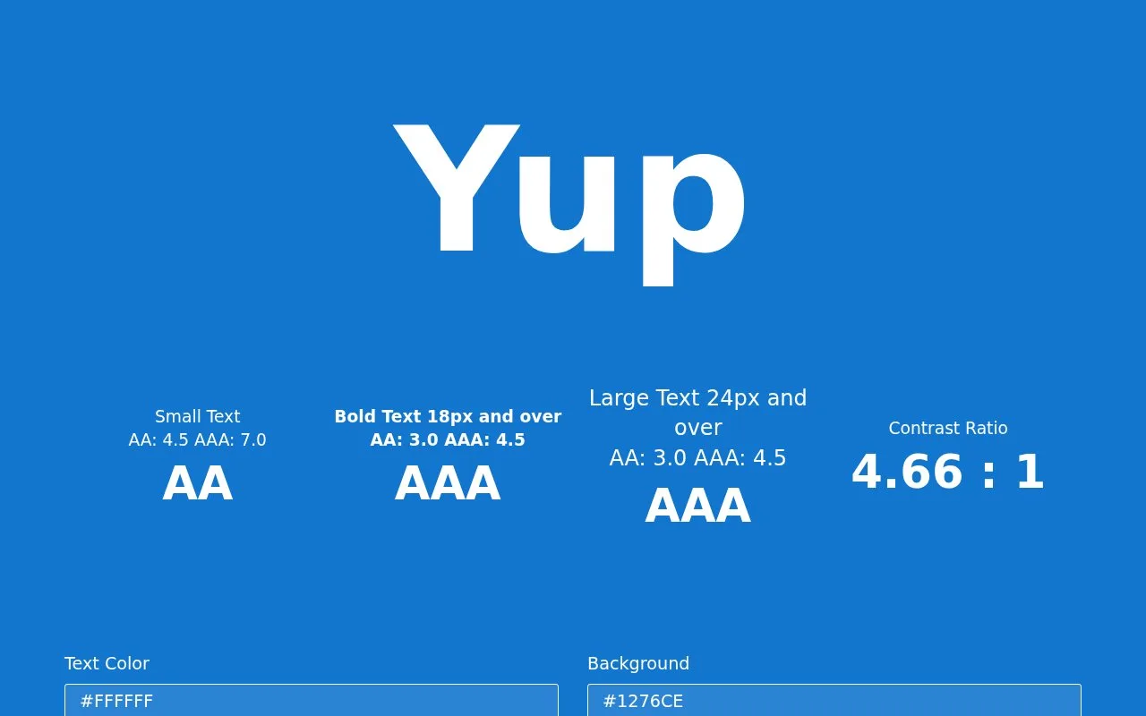 Screenshot of the Are My Colours Accessible homepage