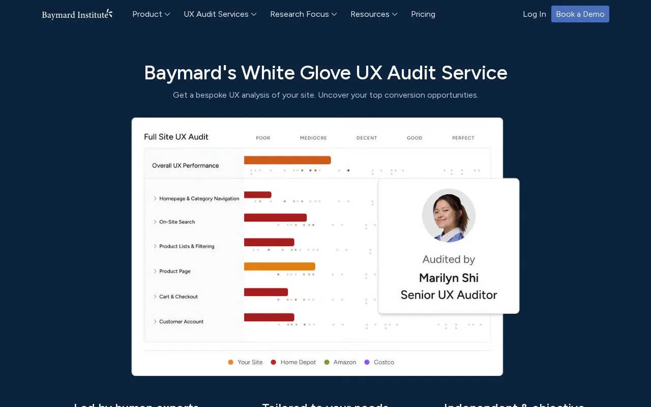 Screenshot of the Baymard Institute homepage