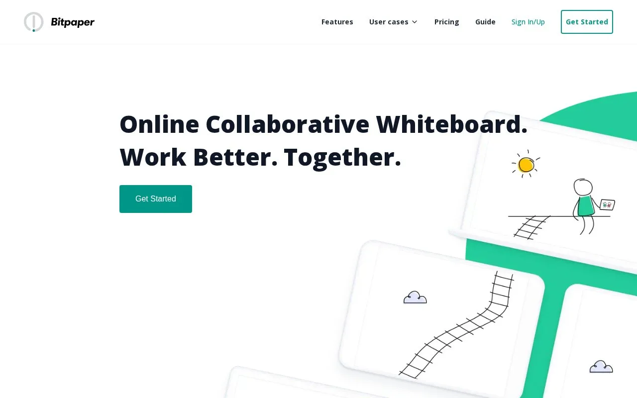 Screenshot of the Bitpaper homepage