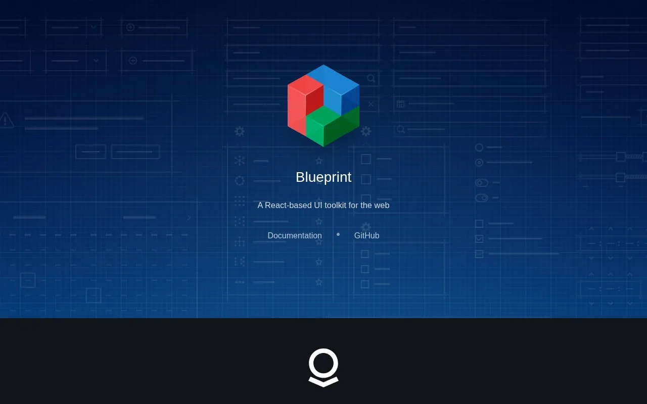 Screenshot of the Blueprint homepage