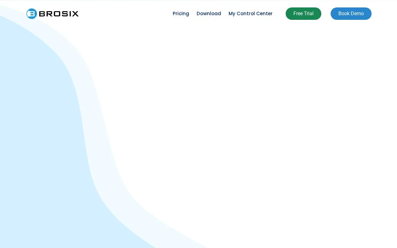 Screenshot of the Brosix homepage