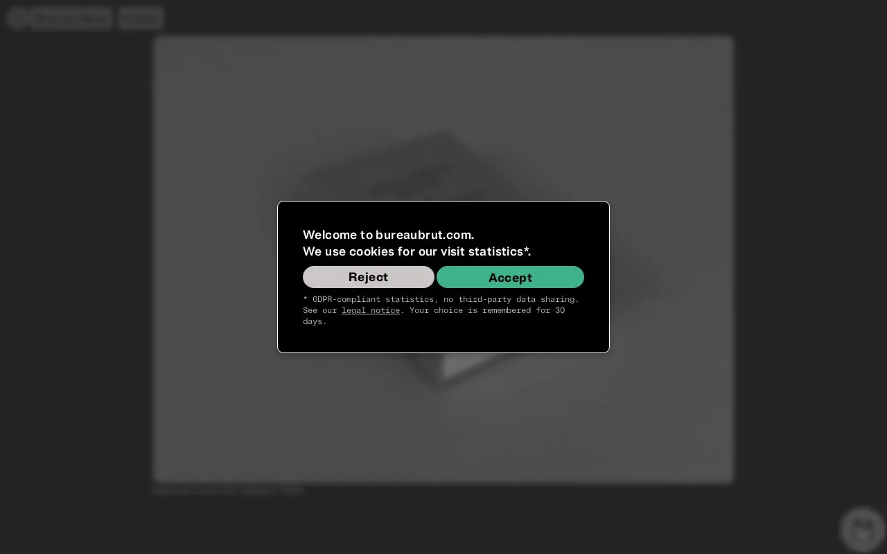 Screenshot of the Bureau Brut homepage