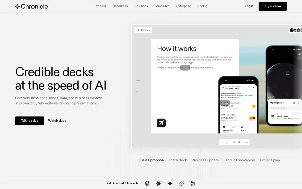Screenshot of the Chronicle homepage