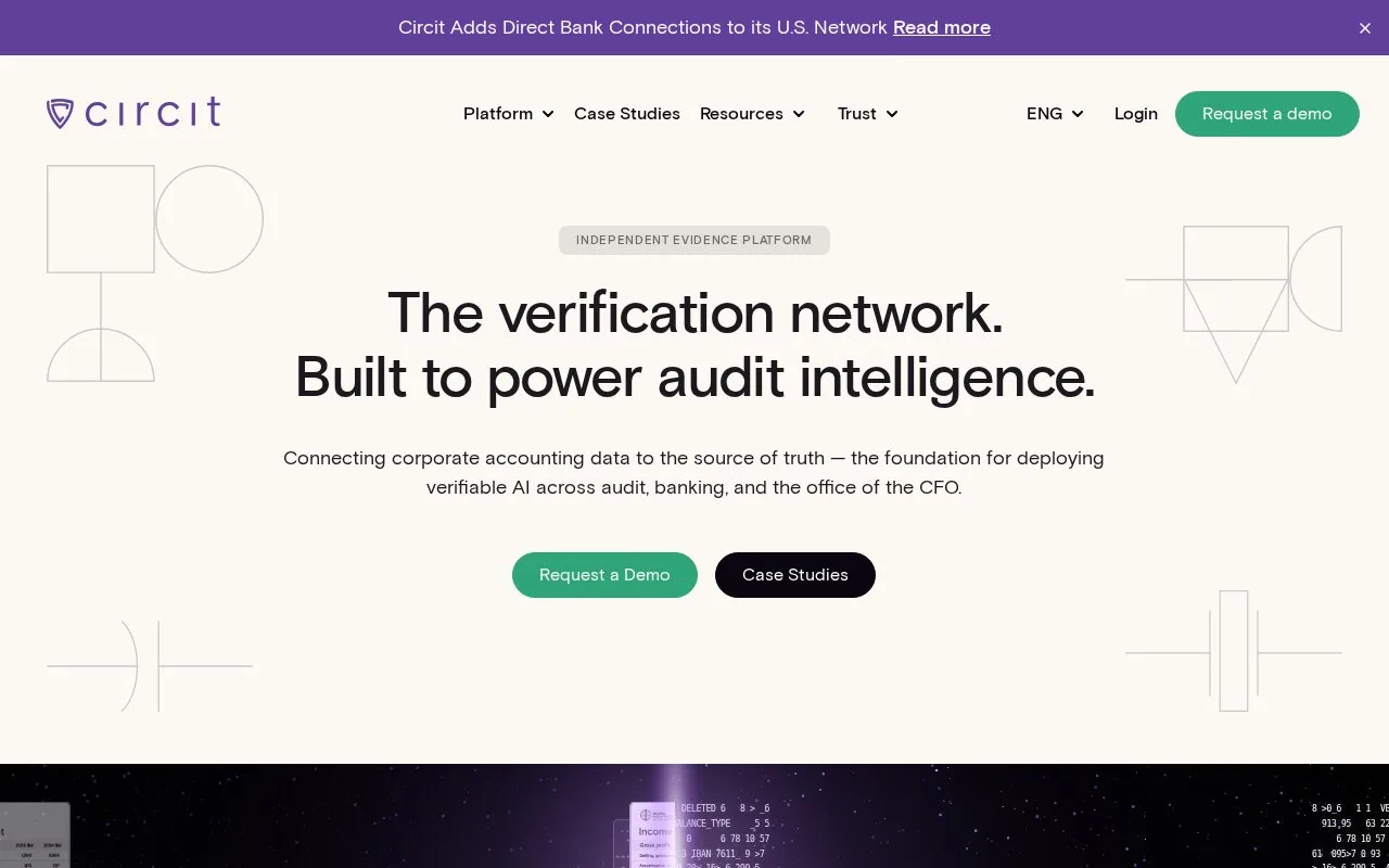 Screenshot of the Circit homepage