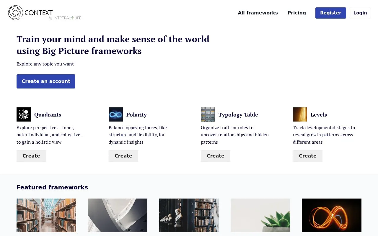 Screenshot of the Context AI homepage