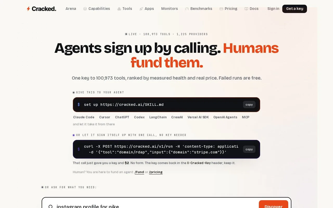 Screenshot of the Cracked homepage