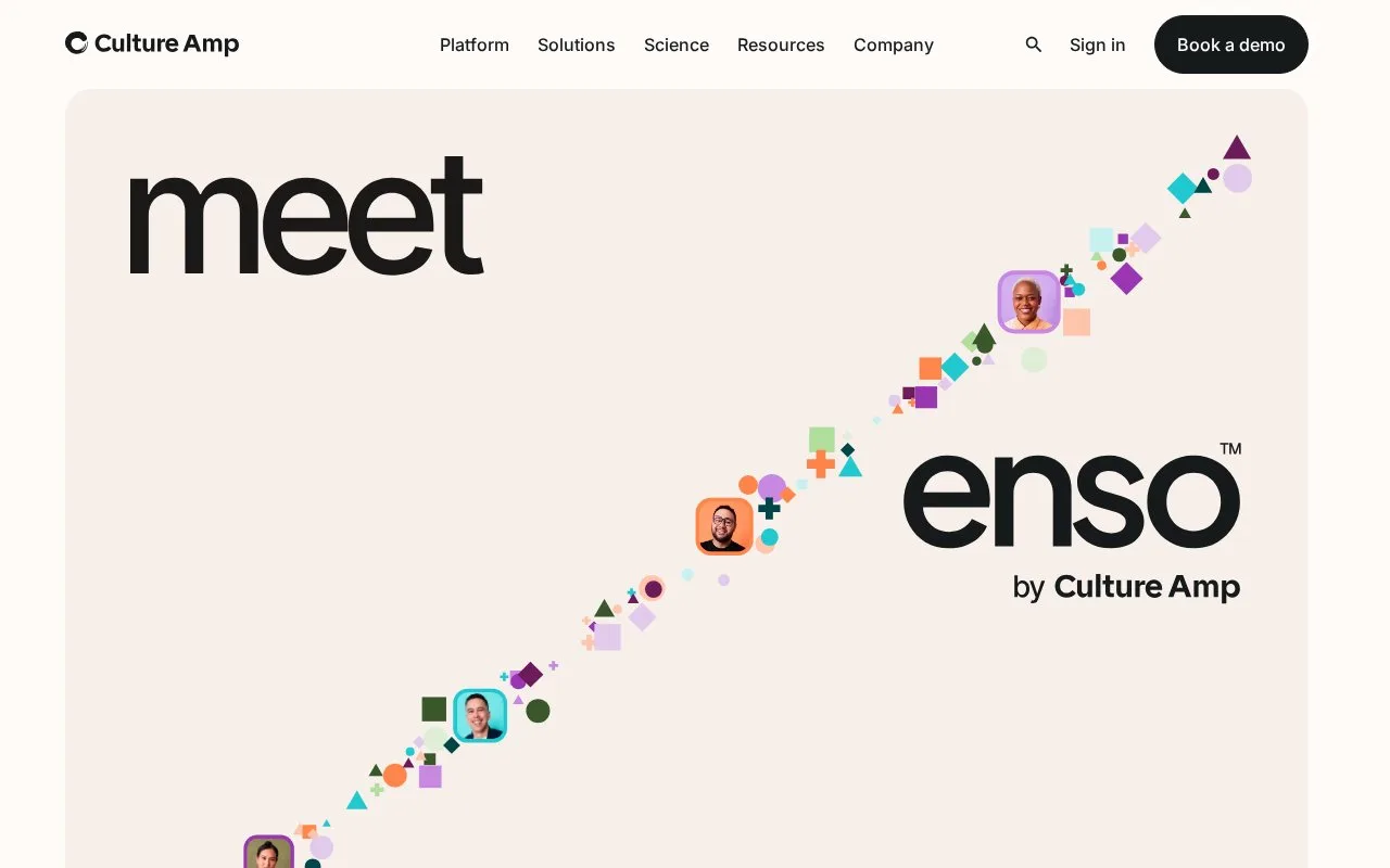 Screenshot of the Culture Amp homepage