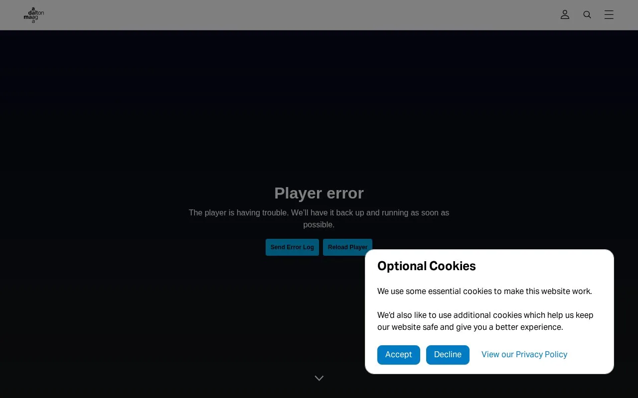 Screenshot of the Dalton Maag homepage