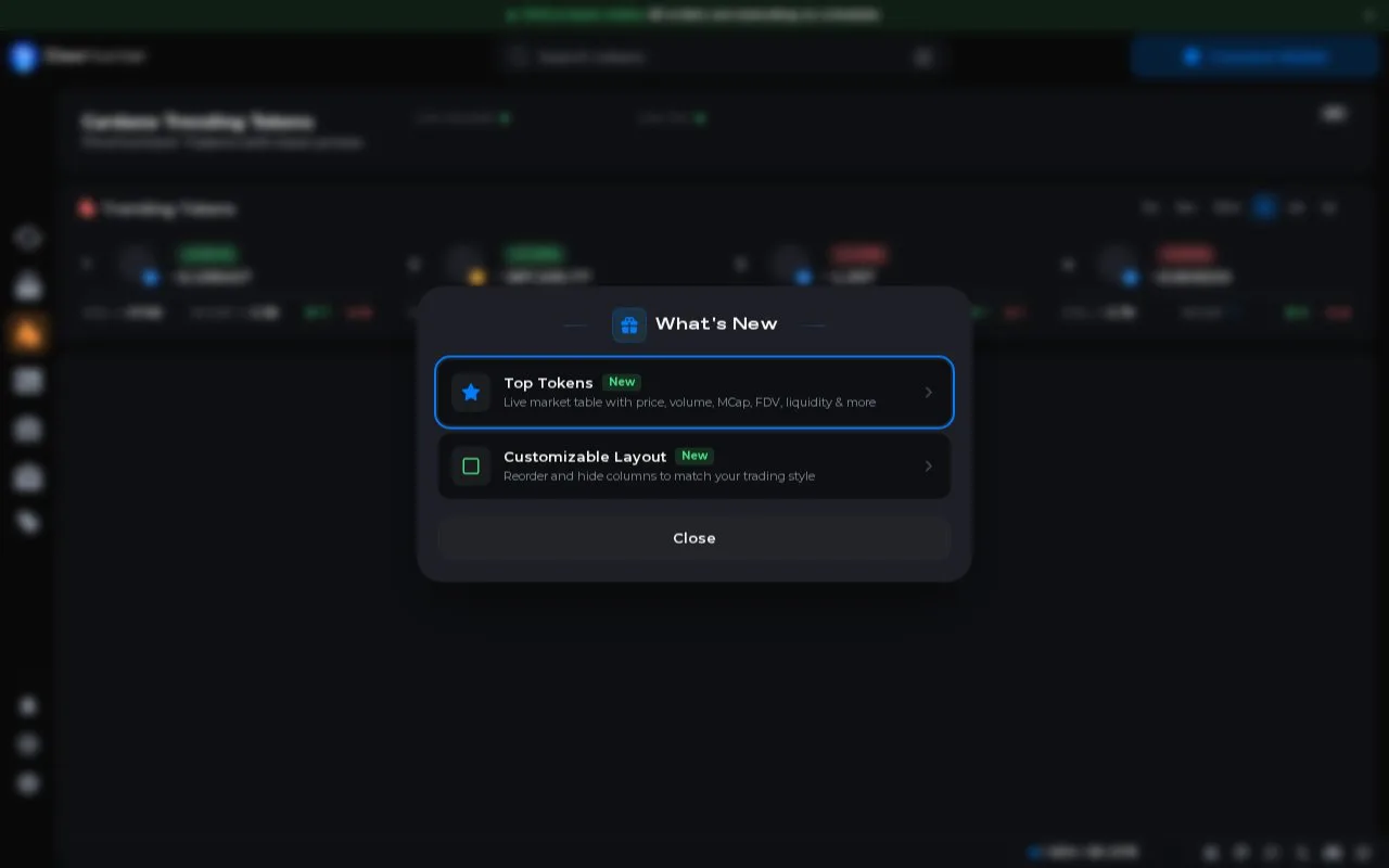 Screenshot of the DexHunter homepage
