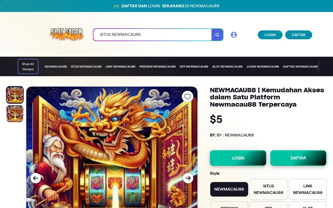 Screenshot of the NEWMACAU88 homepage