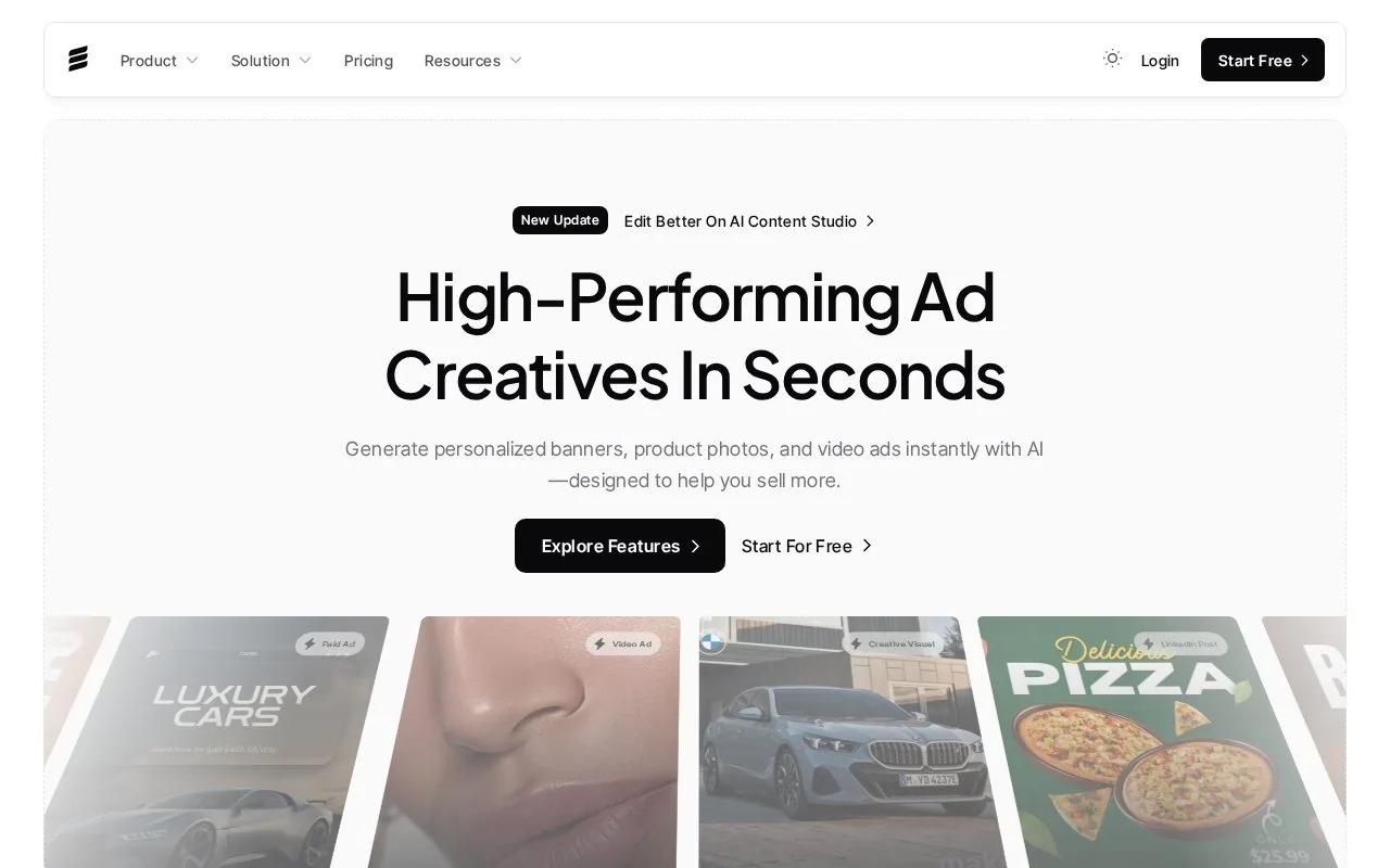 Screenshot of the Evercopy homepage