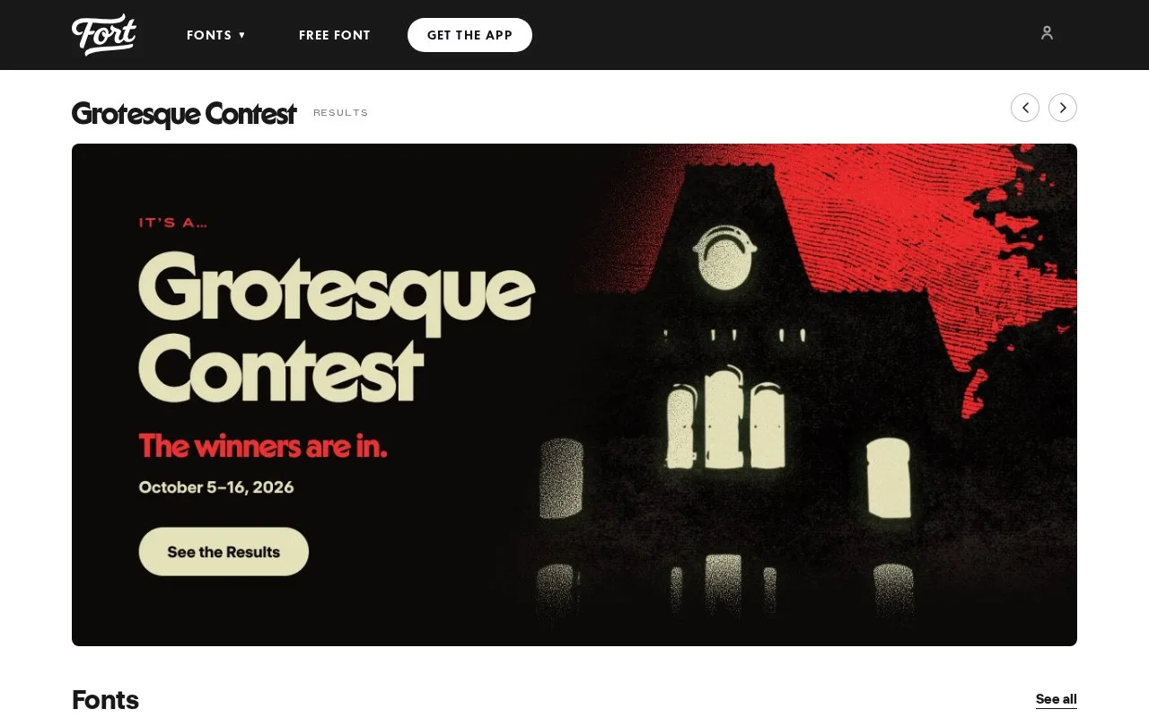 Screenshot of the Fort Foundry homepage
