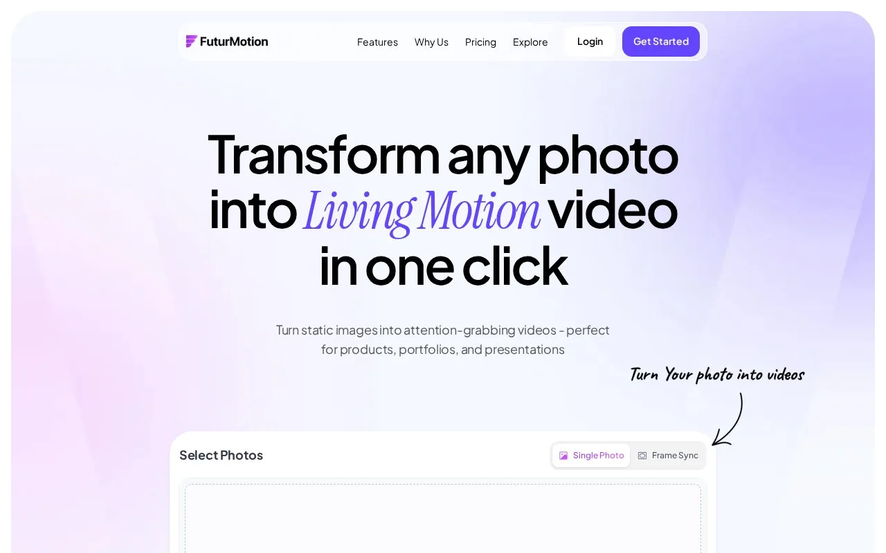Screenshot of the FuturMotion homepage