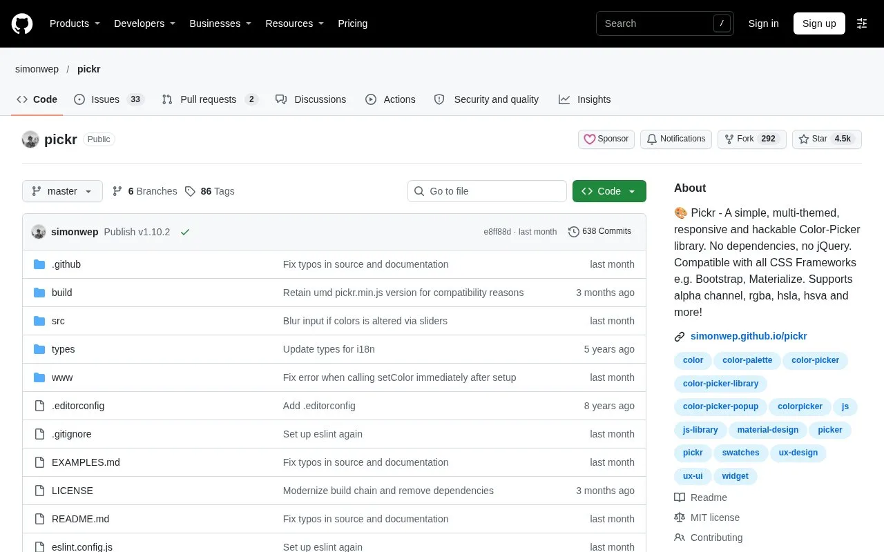 Screenshot of the Pickr homepage