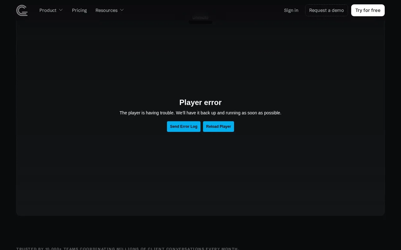 Screenshot of the Gmelius homepage