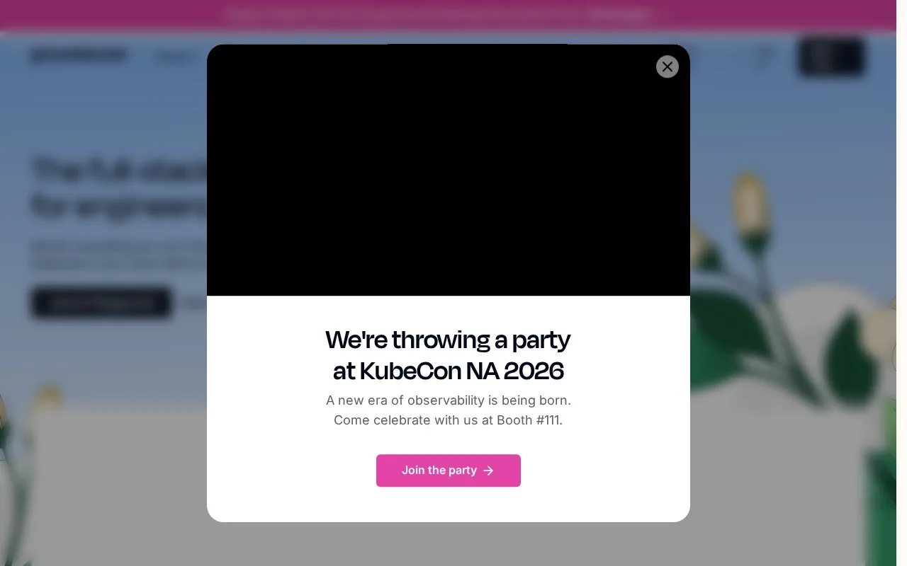 Screenshot of the groundcover homepage