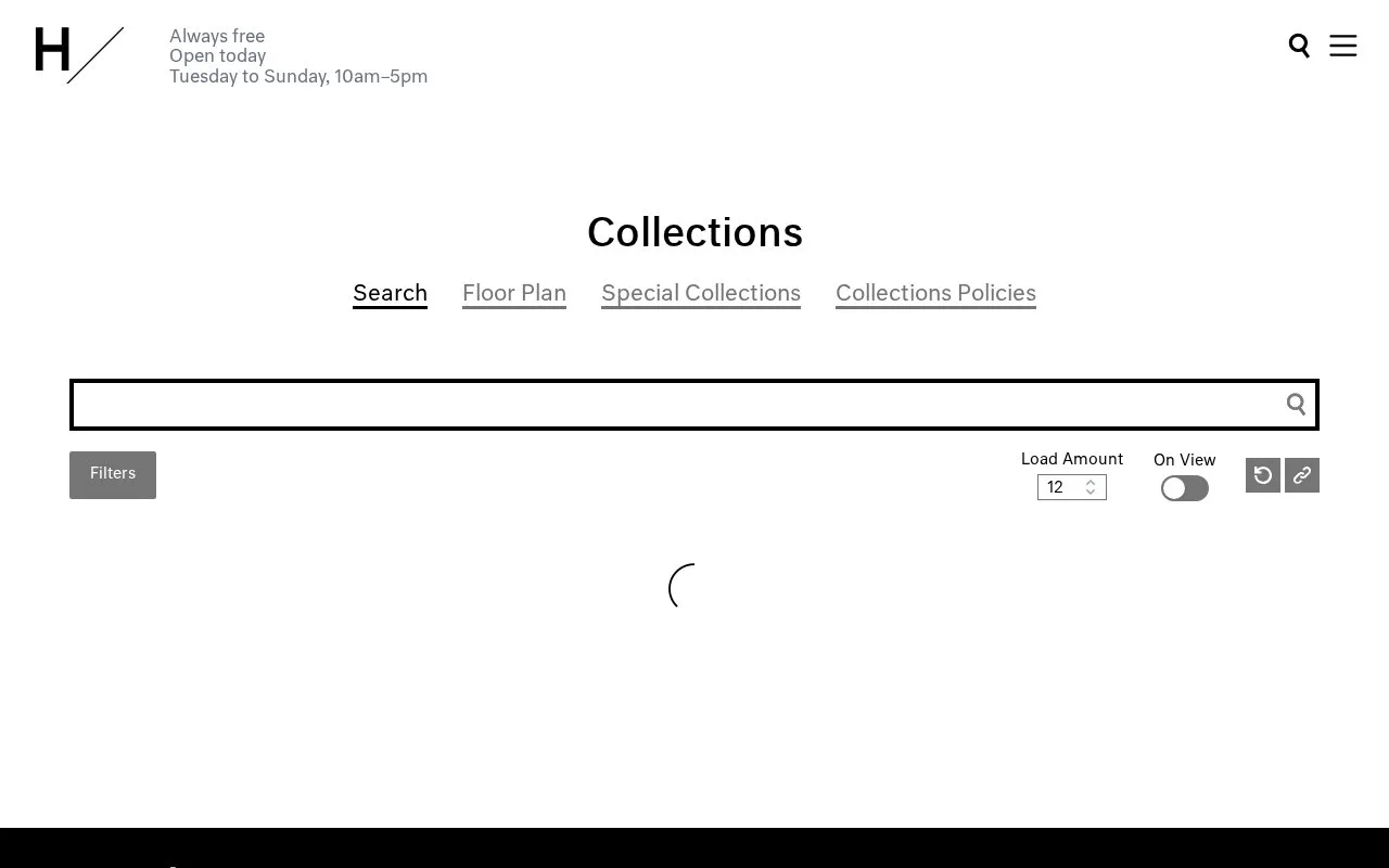 Screenshot of the Harvard Art Museums Images homepage