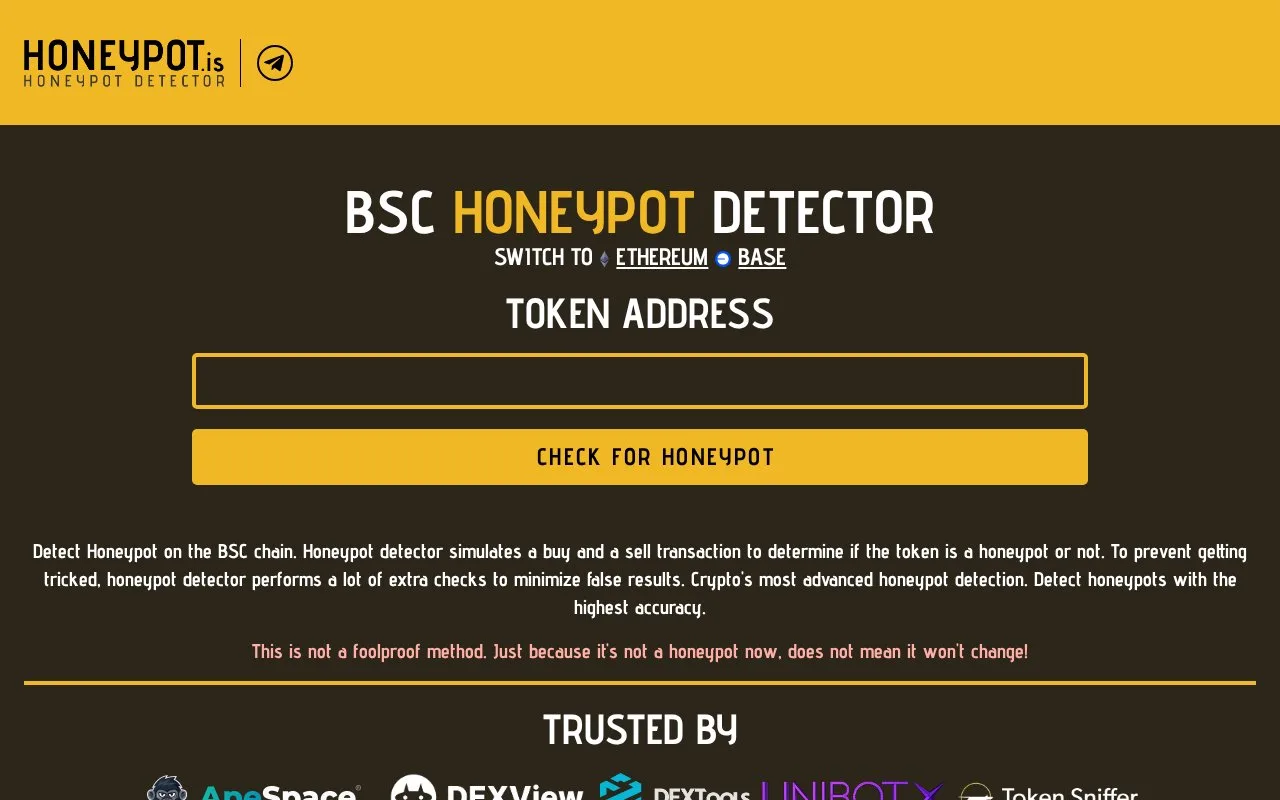 Screenshot of the Honeypot.is homepage