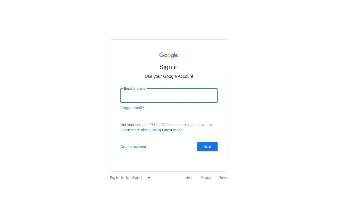 Screenshot of the Google Cloud Shell Editor homepage
