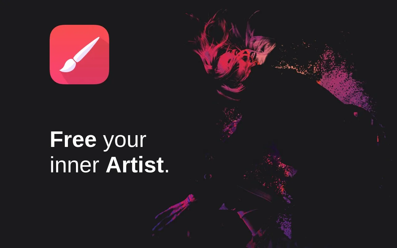 Screenshot of the Infinite Painter homepage