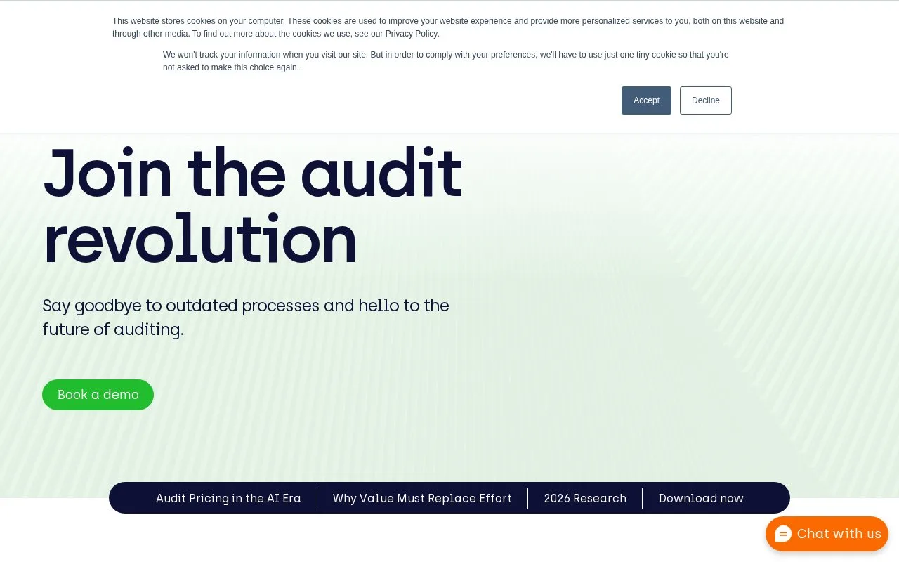 Screenshot of the Inflo homepage