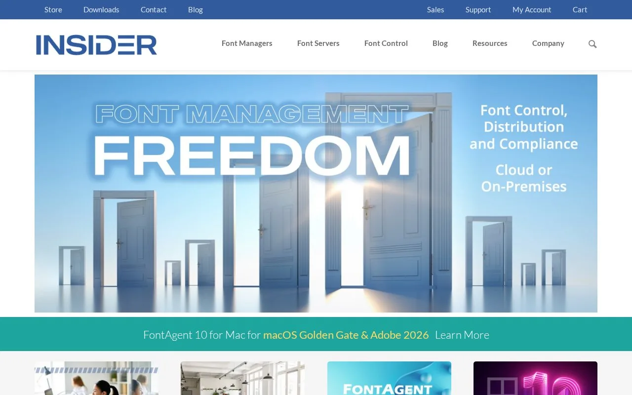 Screenshot of the FontAgent homepage