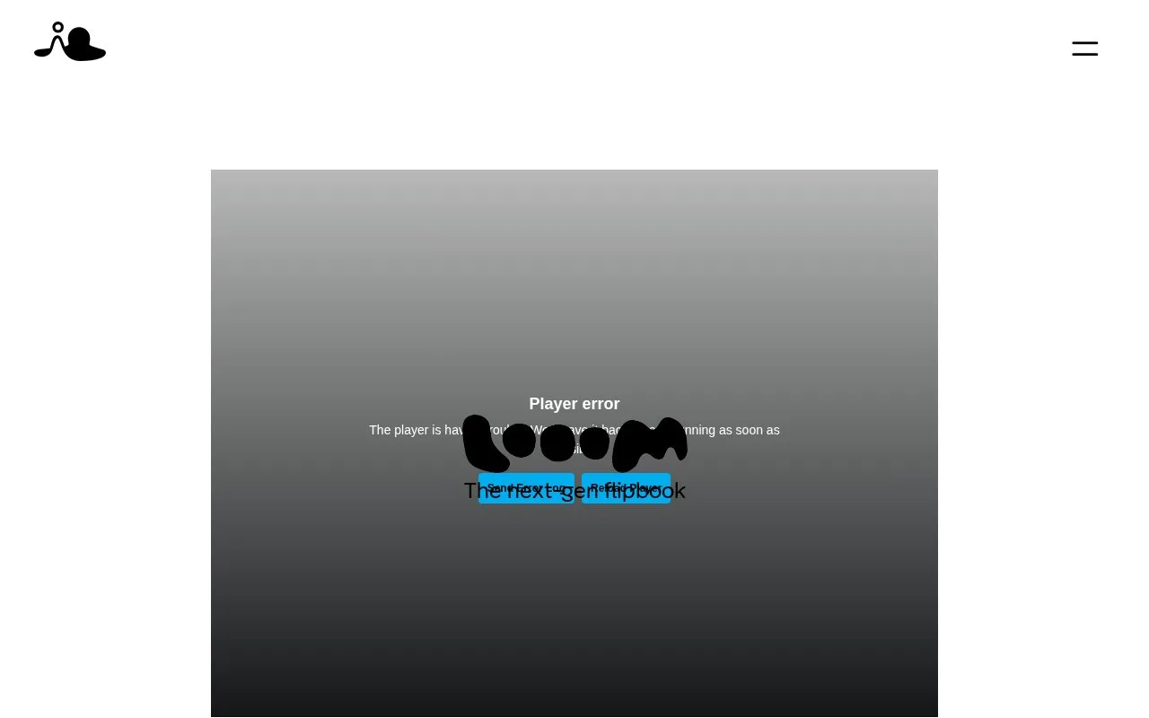 Screenshot of the Looom homepage