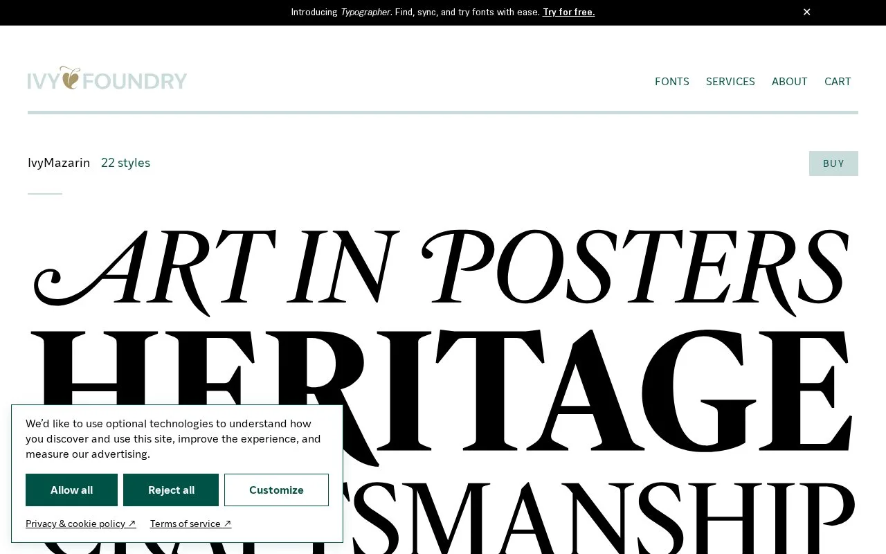 Screenshot of the Ivy Foundry homepage