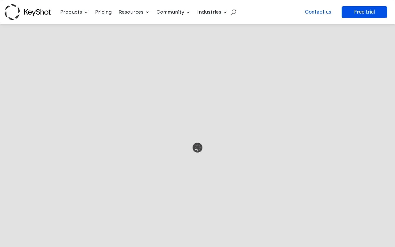 Screenshot of the KeyShot Studio homepage