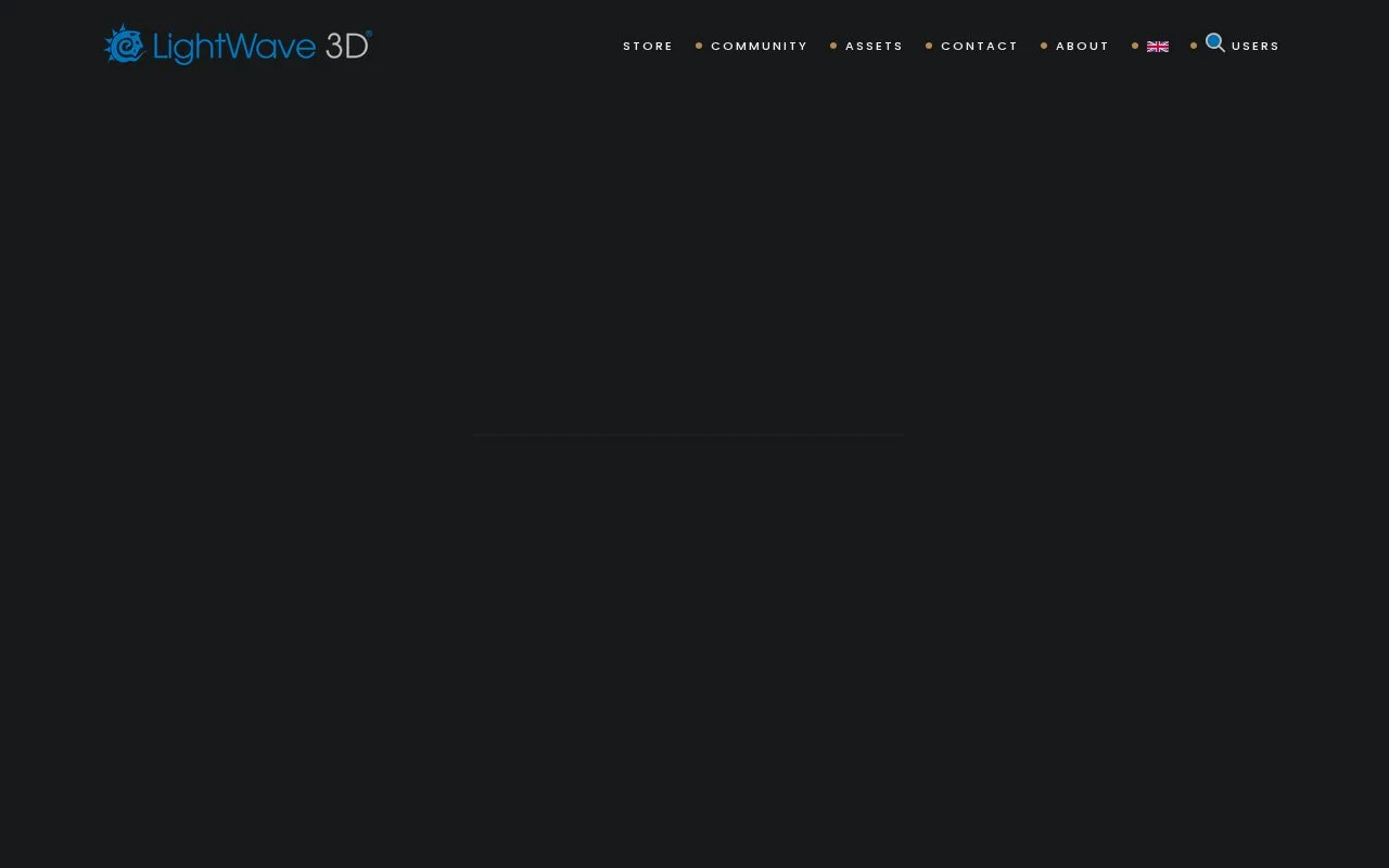 Screenshot of the LightWave 3D homepage
