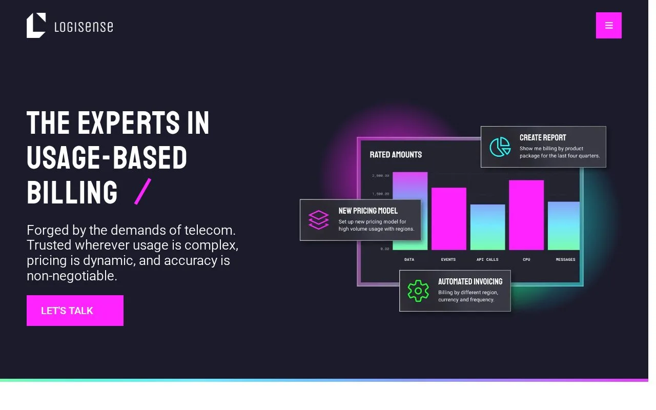 Screenshot of the LogiSense homepage