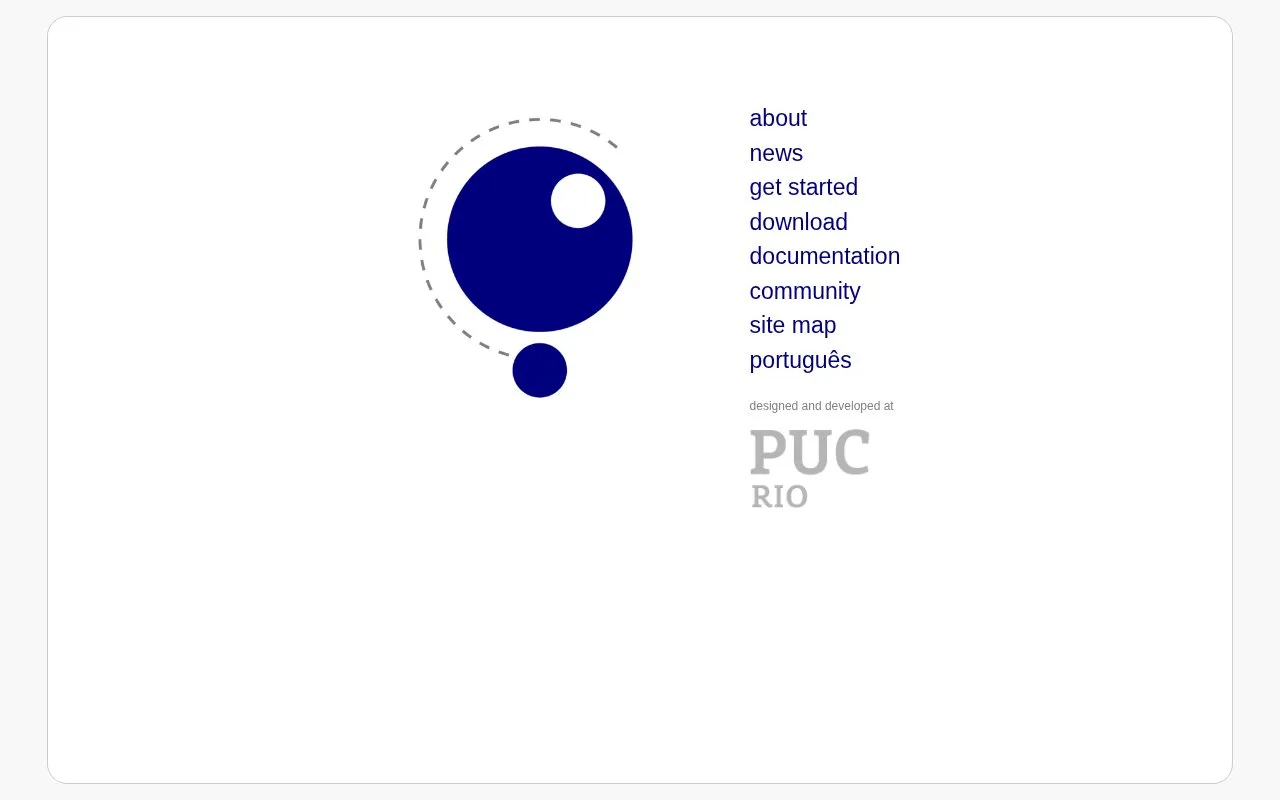 Screenshot of the Lua homepage
