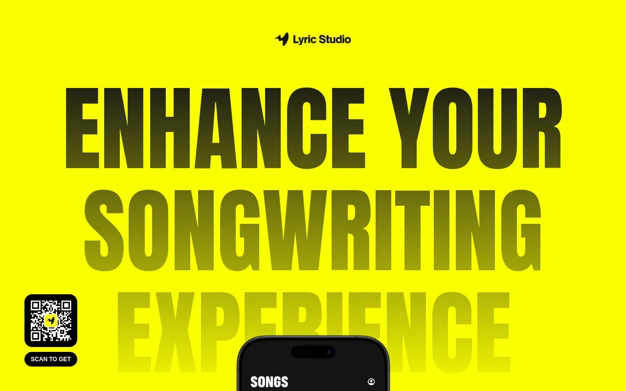 Screenshot of the Lyric Studio homepage