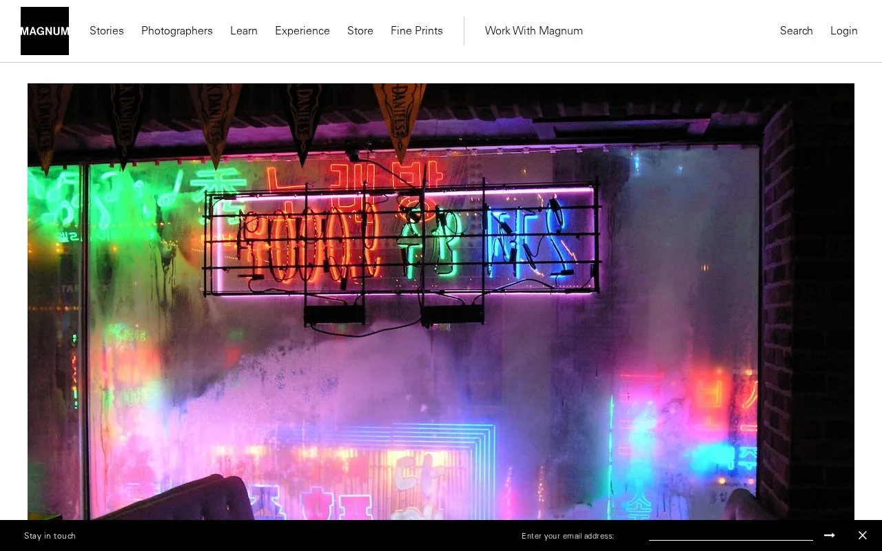 Screenshot of the Magnum Photos homepage