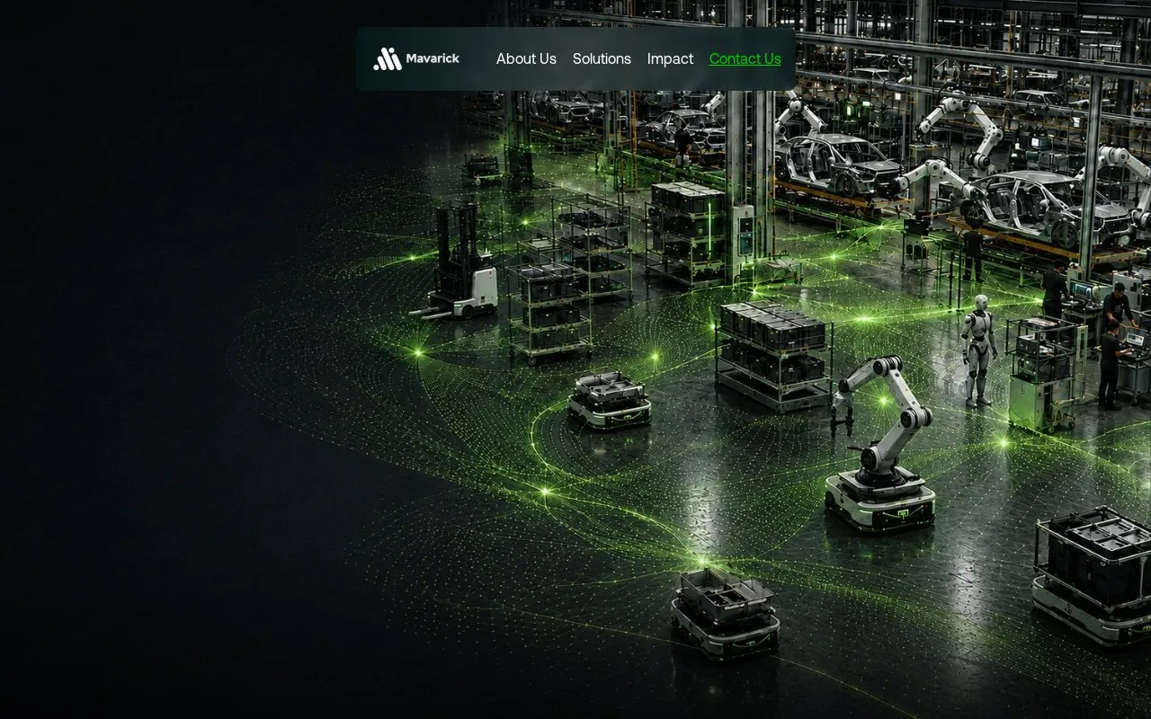Screenshot of the Mavarick homepage