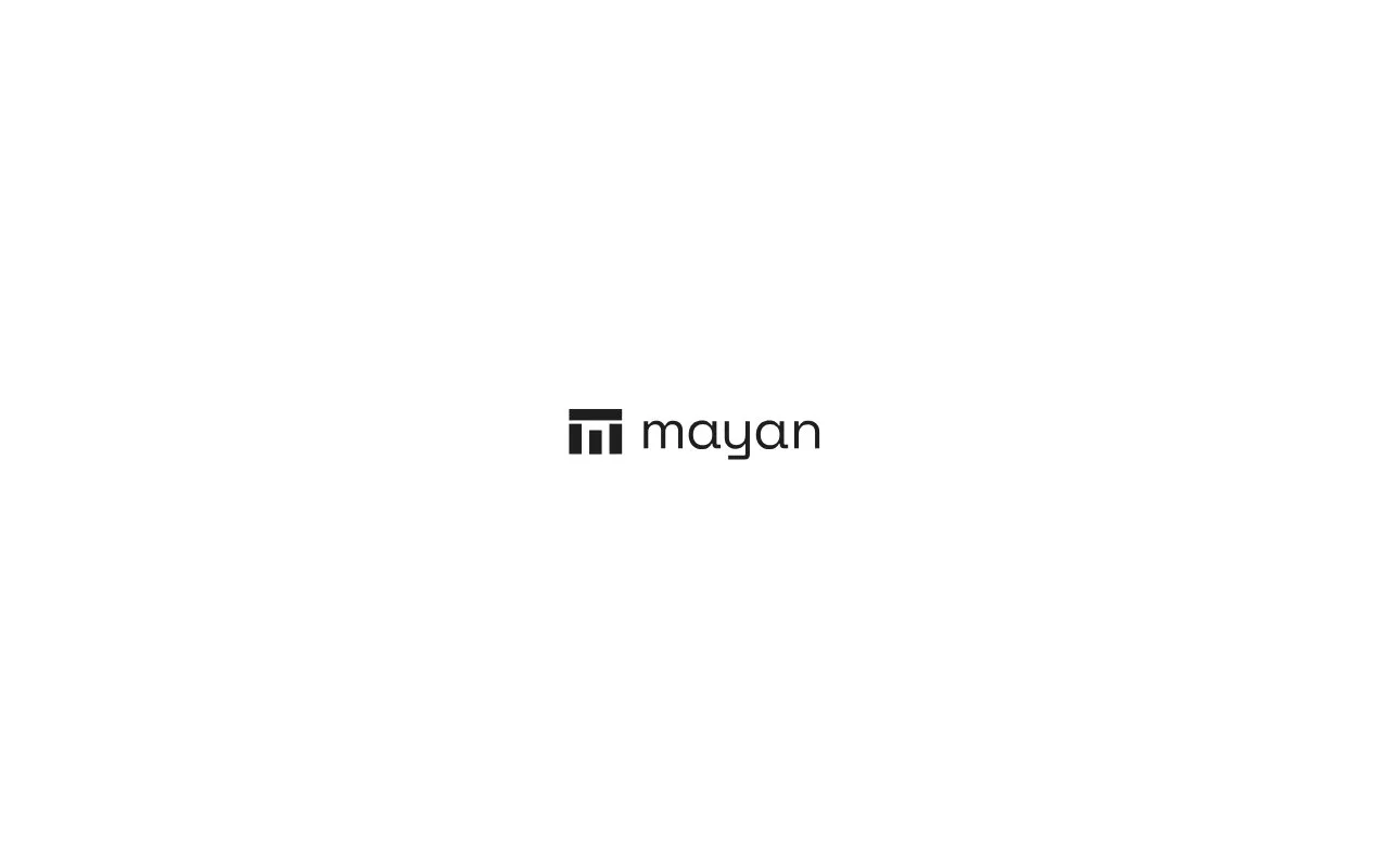 Screenshot of the Mayan homepage