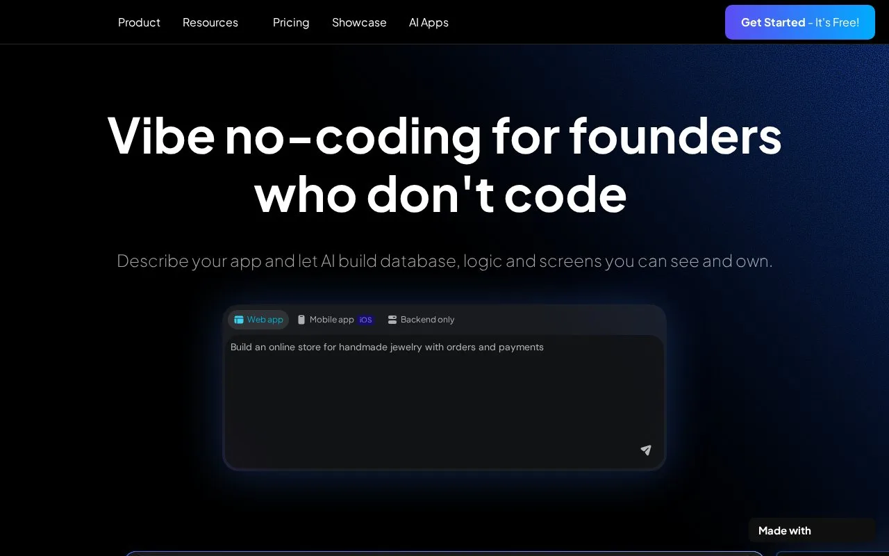Screenshot of the Momen homepage