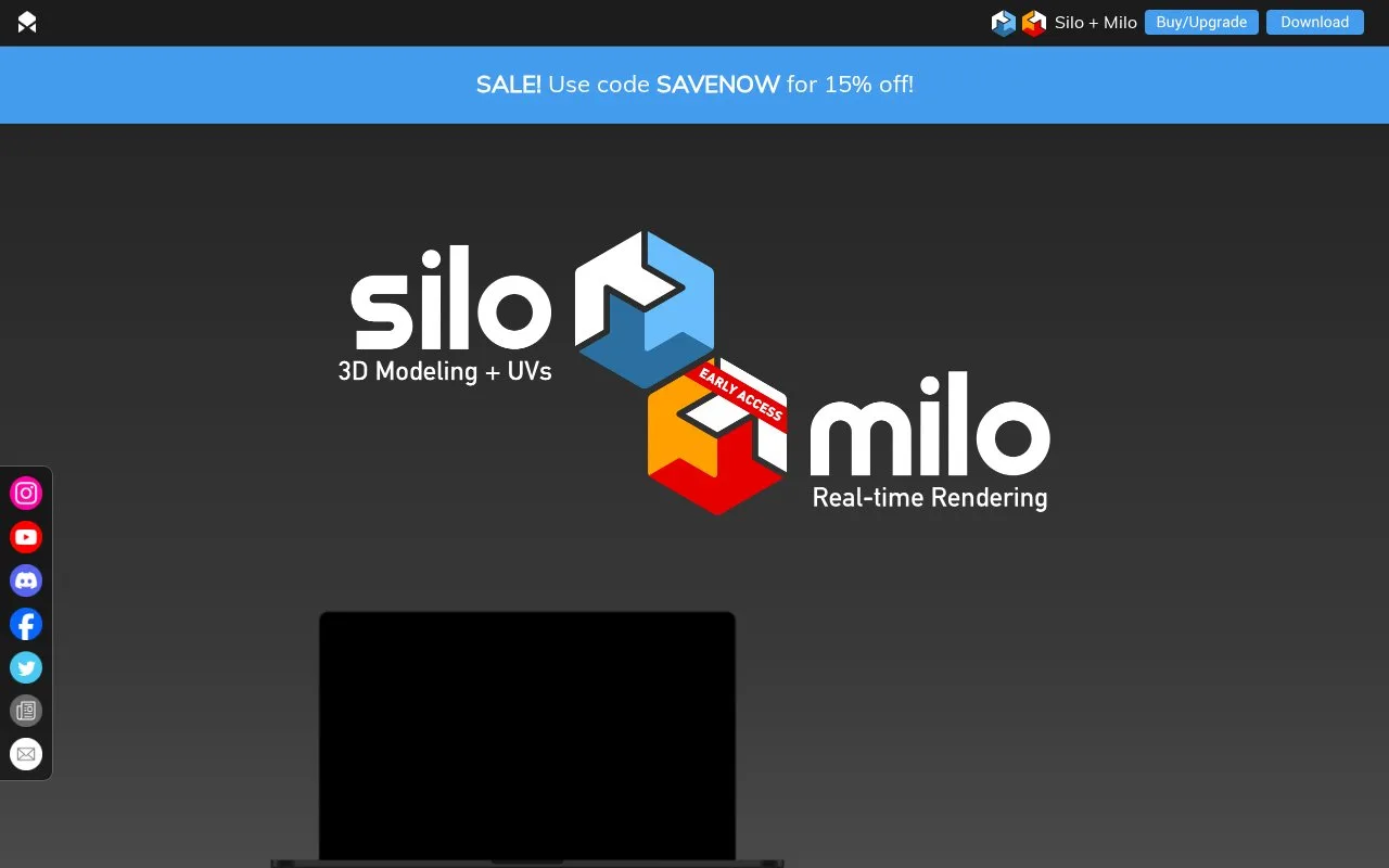 Screenshot of the Silo homepage