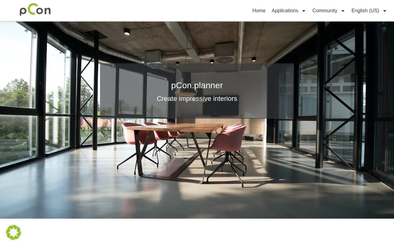 Screenshot of the pCon.planner homepage