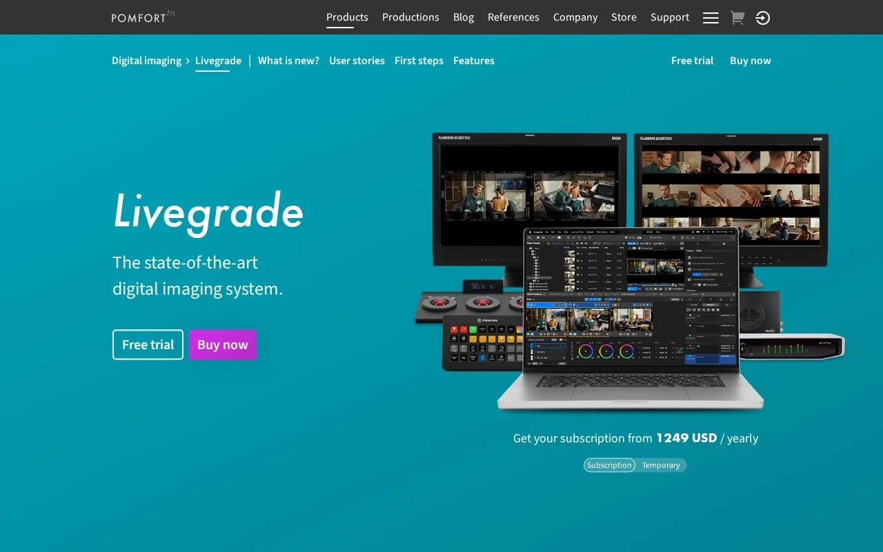 Screenshot of the Livegrade homepage