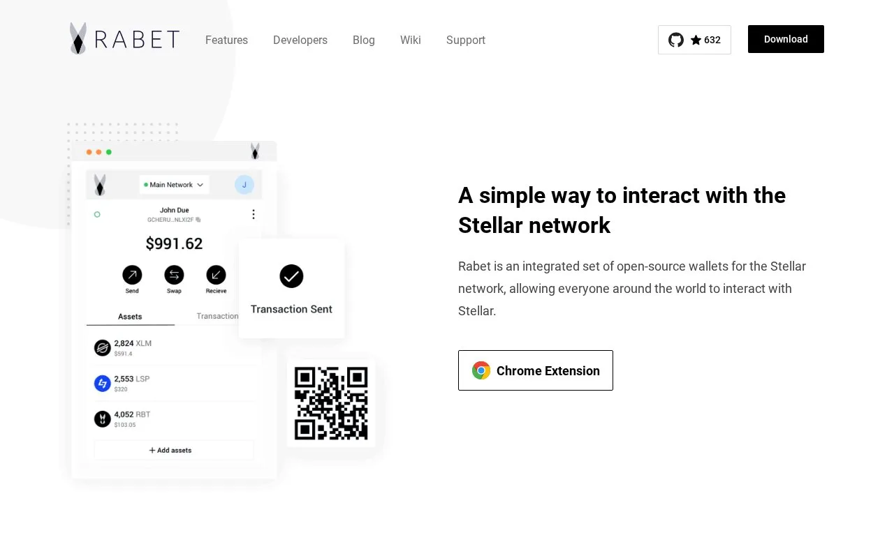 Screenshot of the Rabet homepage