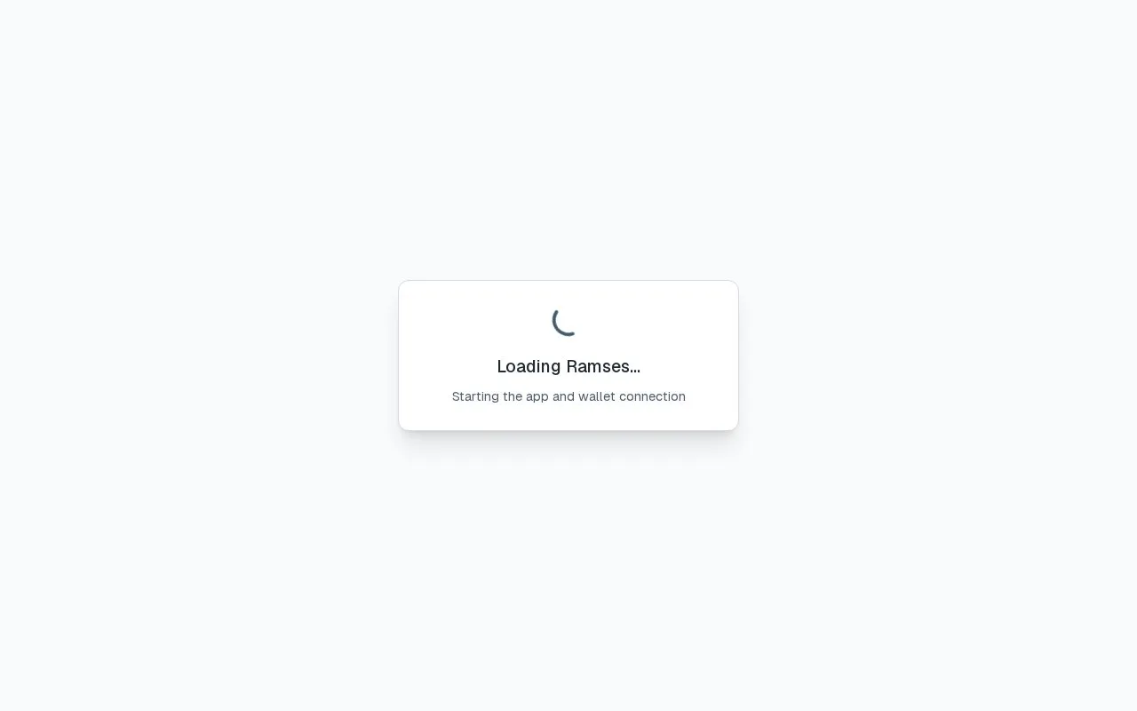 Screenshot of the Ramses homepage