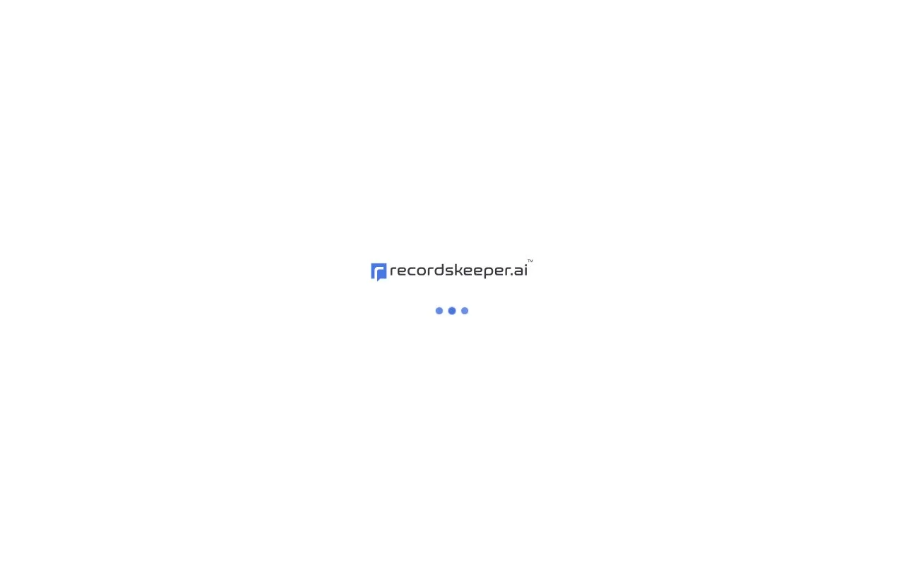 Screenshot of the RecordsKeeper.AI homepage