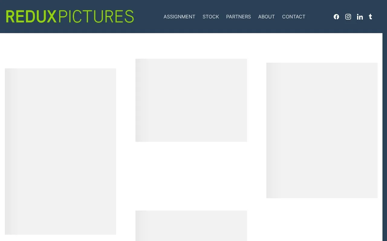Screenshot of the Redux Pictures homepage