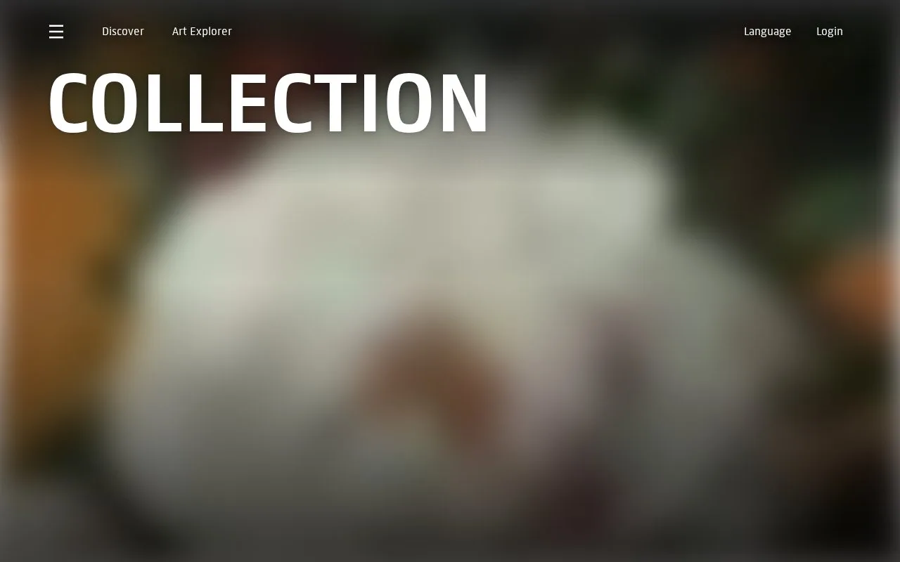 Screenshot of the Rijksmuseum Collection Online homepage