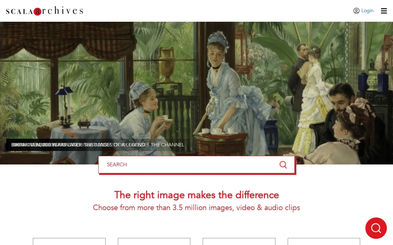 Screenshot of the Scala Archives homepage
